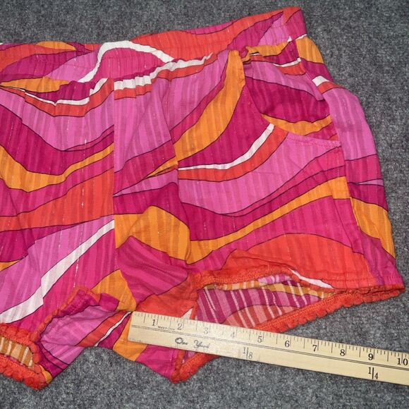 Trina Turk Pink and Orange Patterned Women Shorts - Picture 7 of 10